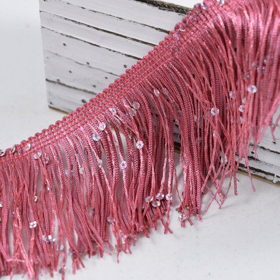 EXP-IR6675 3 Starlight Hologram Sequin WHITE Chainette Fringe Trim by YD