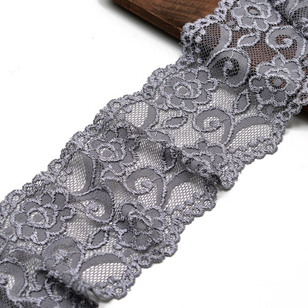 Vintage Embroidered Galloon Lace Trim by 2-yards, 1-1/2 Inch