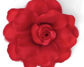 6" Flower Clip Pin for Headband, Dress and crafts by 1 pc, 5 colors, FL-1020