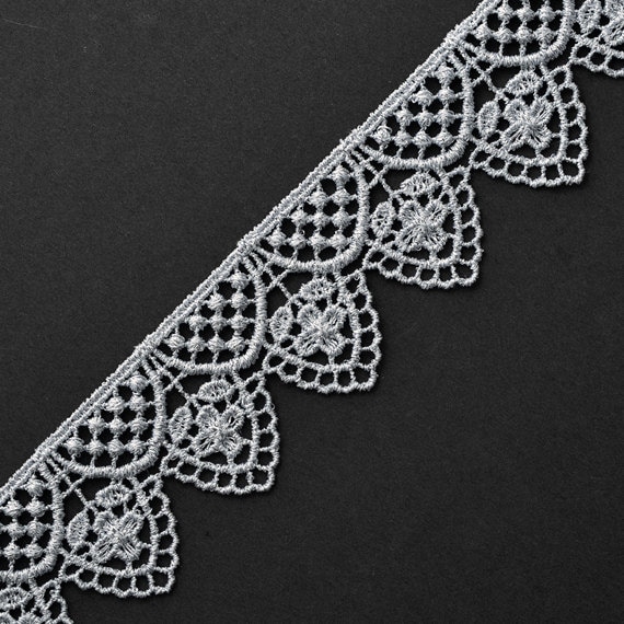 SMB-12544 Crafts and Sewing by 1 Yard 1-12 Inch Metallic Lace Trim for Bridal Costume or Jewelry