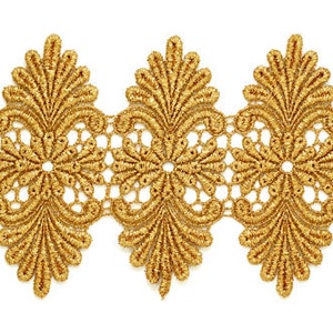 4-1/2" Metallic GOLD and SILVER Lace Trim for Bridal, Costume or Jewelry, Crafts and Sewing, 1 Yard, LP-mx-4311