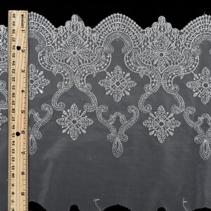 Metallic Lace Trim for Bridal, Costume or Jewelry, Crafts and Sewing, 7 Inch by 1 Yard, LP-MX-6562 image 2