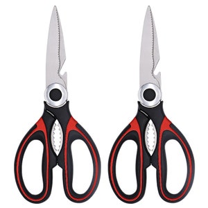 T-Trees Kitchen Scissors,2-Pack Kitchen Shears Heavy Duty,8.5inch Ultra  Sharp Premium Multi-Function Cooking Scissors for