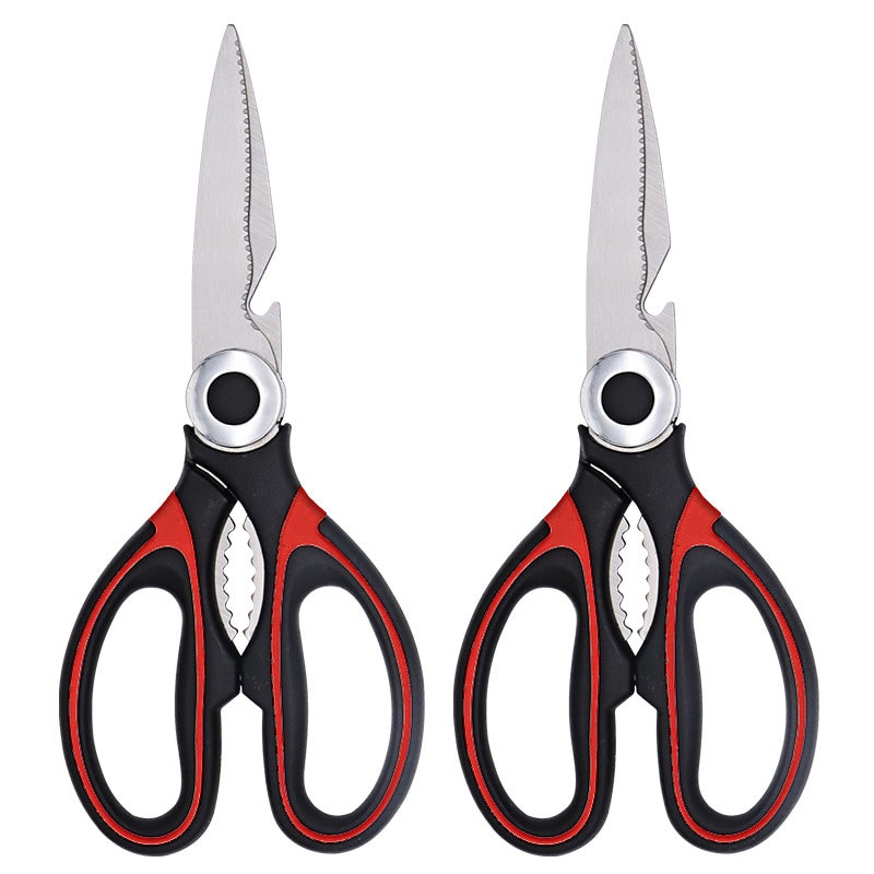 2 Pack Sharp Kitchen Scissors Set with Magnetic Holder, Heavy Duty Kitchen  Shears Meat Scissors, Multifunctional Stainless Steel Cooking Poultry