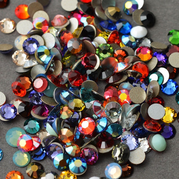 SWAROVSKI Rhinestones Crystal FlatBack MIX, 5ss, 7ss, 9ss, 12ss -- 144 pcs  , SS16 & SS20 -- 72 pcs