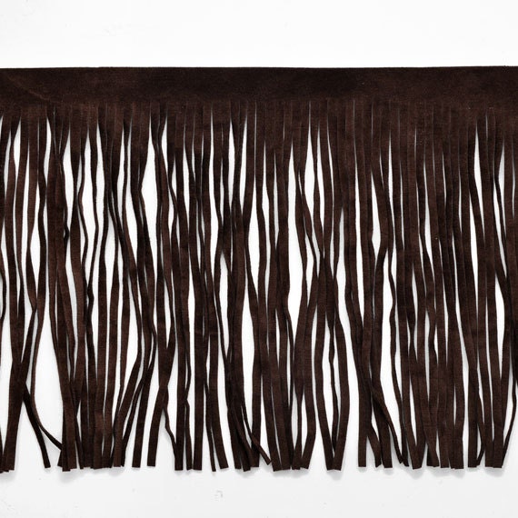 Real suede leather trim fringe 7 long sold by the yard tan suede leather fringe. Craft Supplies