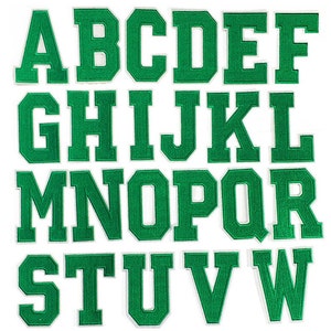 Green Letter Patch Patches 5cm Iron on Sequin Glitter Alphabet Embroidery  Clothes 