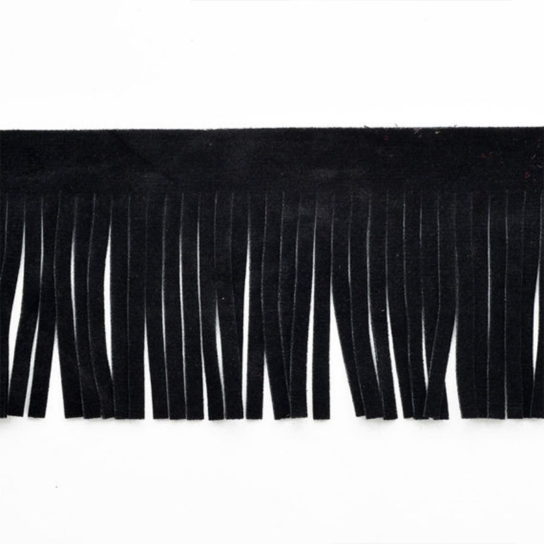 2 Long Faux Suede Fringe Trim by Yard EXPIR6824 Etsy
