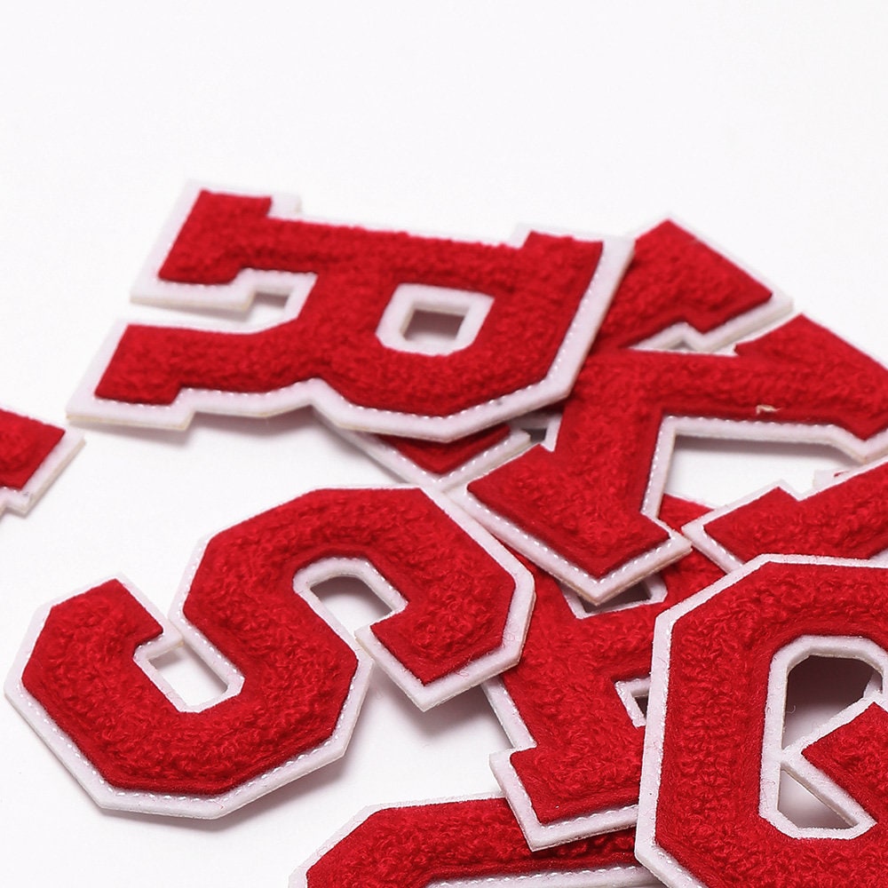 2 PCS 2.4 Inches Chenille Letter Patches, Iron On Letters For Fabric  Clothing/Hat/Bag, A-Z Varsity Letters Iron On Patches