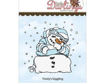 Frosty's Giggling (Little Darling Stamps) - unmounted rubber stamp by Little Darlings Rubber Stamps