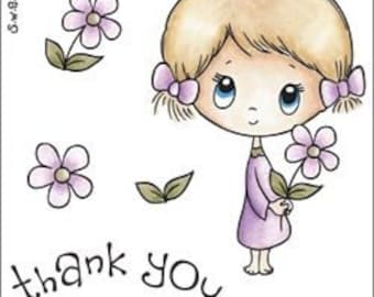 S.W.A.L.K. - THANK YOU -  unmounted rubber stamp designed by Crafter's Companion