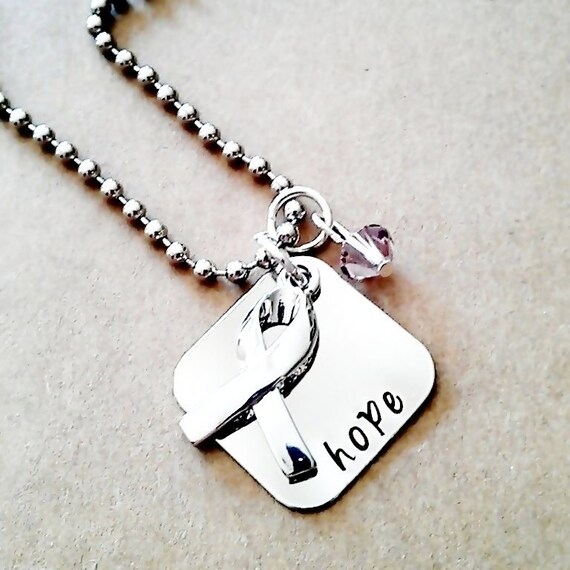 Items similar to Hand Stamped "Hope" Necklace on Etsy