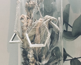 Penrose Triangle Earrings: Sterling Silver Impossible Geometry