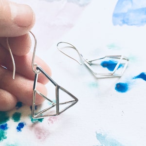 Optical Illusion Geometric Earrings - Geometric 3D Earrings