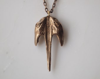 Fishbone Necklace-Natural History Bronze  Statement Necklace