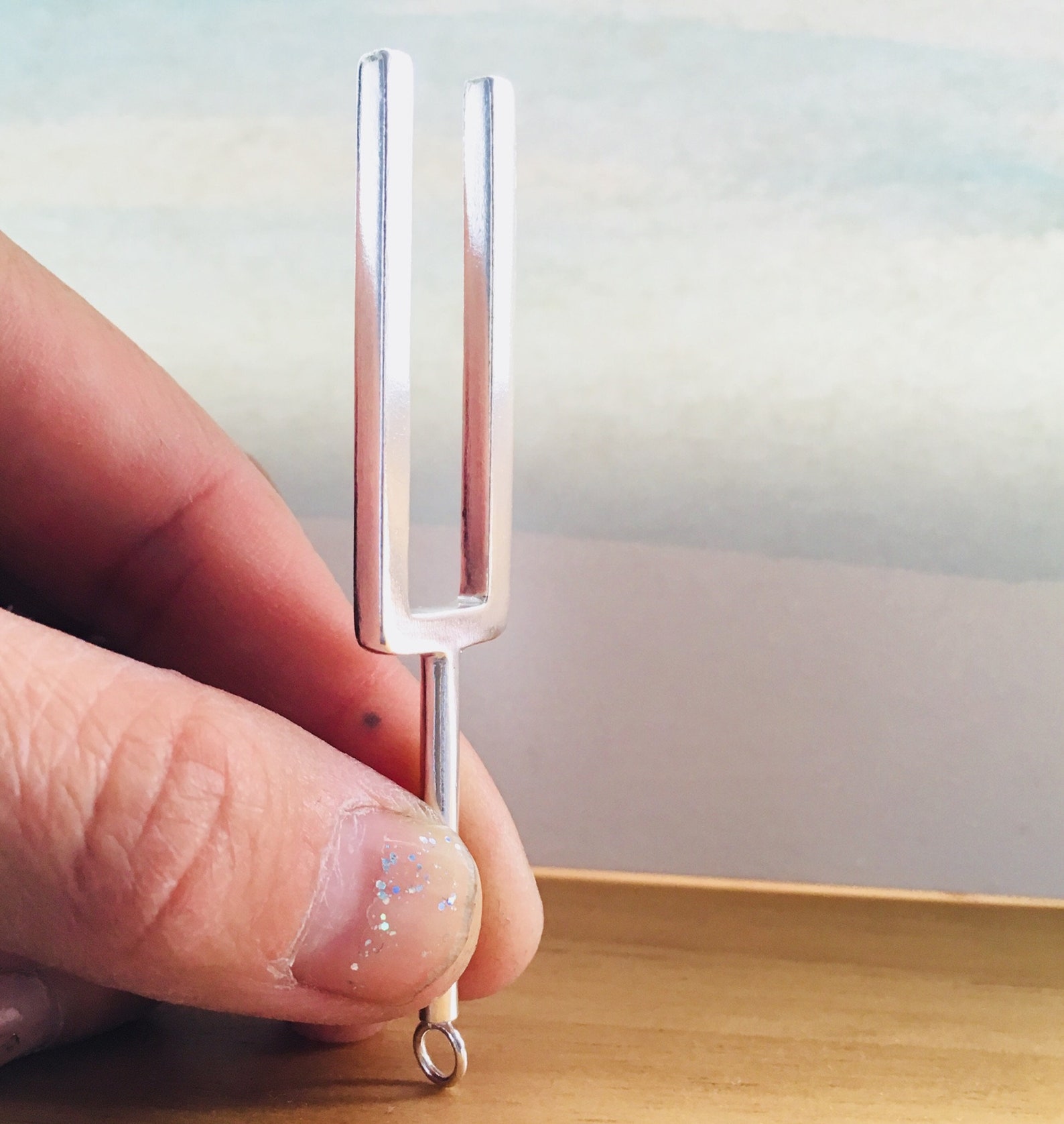 Sterling Silver Real Tuning Fork Necklace Sterling Silver Etsy UK