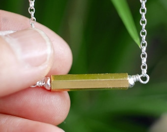 Gold and Silver Horizontal Bar Necklace