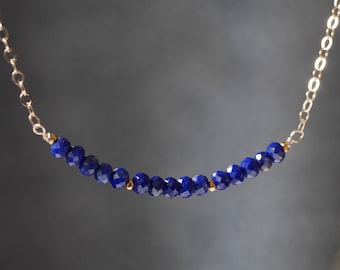Lapis Lazuli December Birthstone Simple Necklace