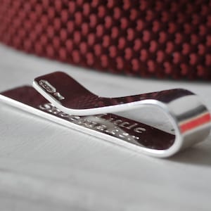 Personalised Sterling Silver Tie Clip - Minimalist Custom Tie Bar - Mens Gift