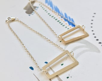 Personalised Minimalist Trapezium Geometric Bracelet