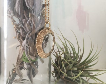 Gold Limpet Shell Necklace: Lapis Lazuli Gemstone Pendant