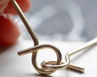 Bronze Wire Mathematical Puzzle Necklace - Fidget Jewellery