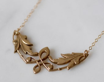 Leaf Necklace - Silver, Bronze Mother Nature Necklace