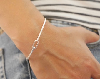Bonyak Jewelry Oval Eye Hook Bangle Bracelet w/St Eligius in Sterling Silver Bonyak Jewelry Oval Eye Hook Bangle Bracelet w/St Eligius in Sterling Silver