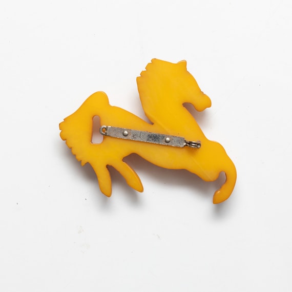 Vintage Bakelite Studded Horse Brooch / Pin - 194… - image 2