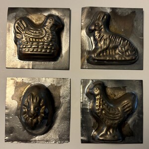 Primitive Tin-Style Reindeer Deer Figurine – 8" Silver Resin Vintage Antique Look Mold