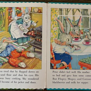 Vintage Peter Rabbit, Whitman Publishing, Illustrated by Ruth E. Newton ...