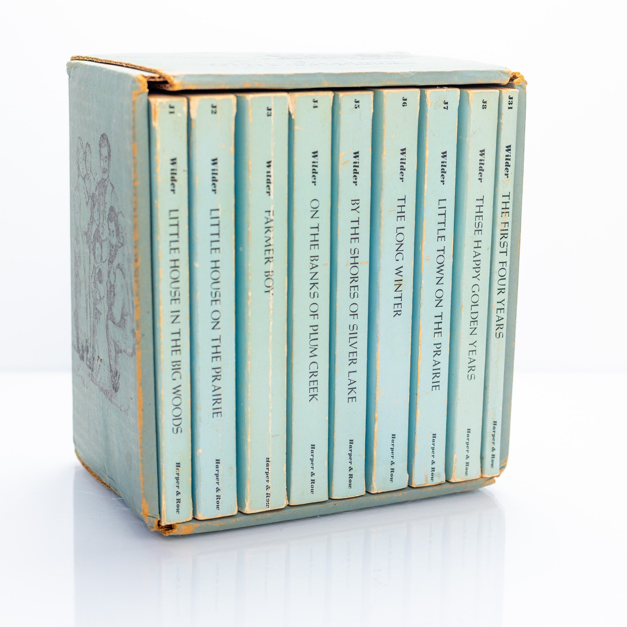 Vintage Laura Ingalls Wilder Little House 9 Book Box Set Etsy