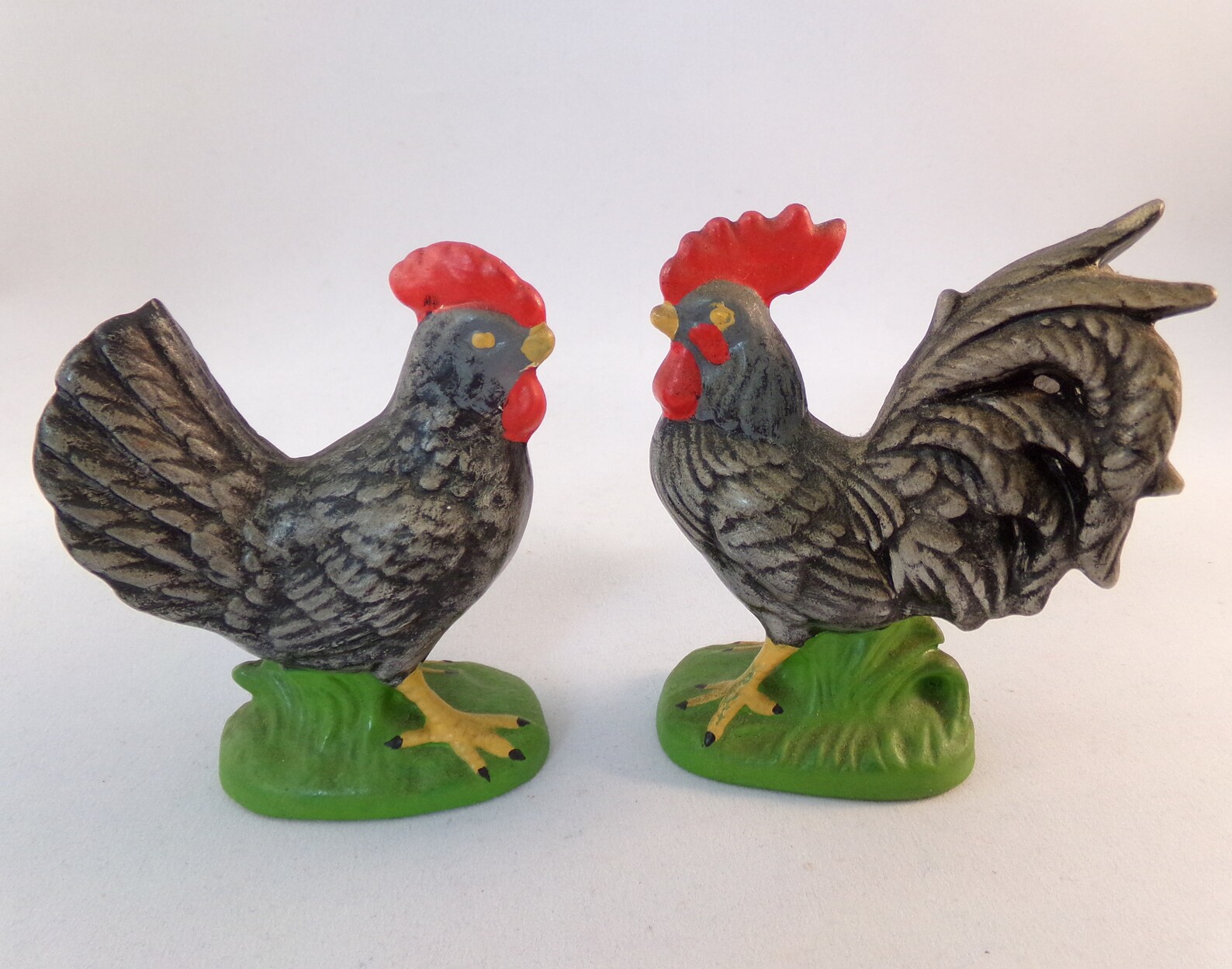 Vintage Ceramic Chickens Hand Painted Ceramic Set of 2 Hen and Etsy