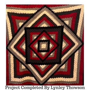 MOTIF CROCHET kaléidoscope C2C Motif de couverture Graphgan Jeté kaléidoscope Motif graphique C2C au crochet Motif C2C écrit GRATUIT inclus