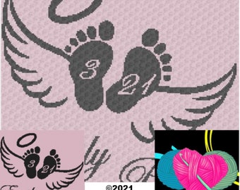 Angel Baby Crochet Graphgan Pattern: Memorial Keepsake Blanket (Digital Pattern)