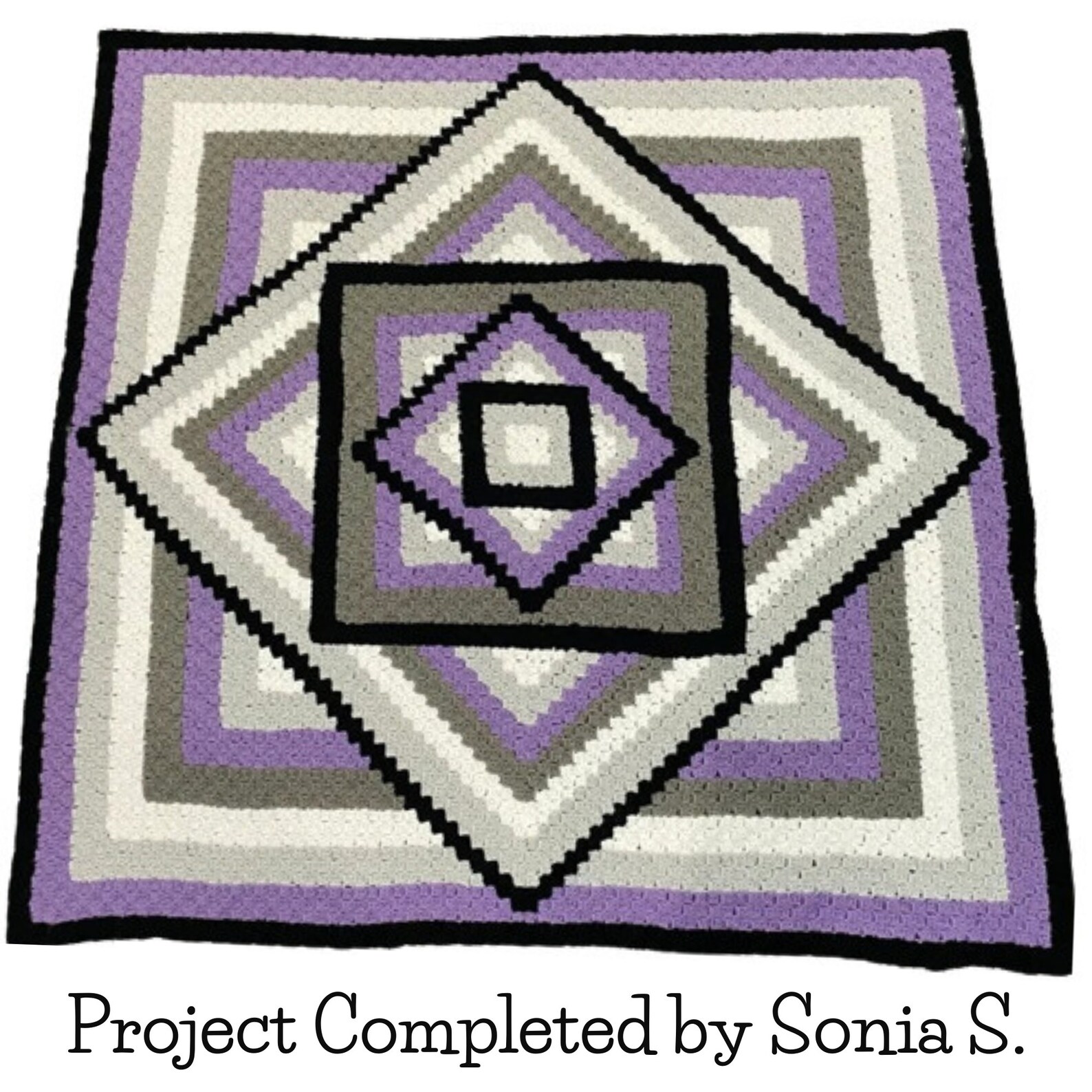 Kaleidoscope C2C CROCHET PATTERN Graphgan Blanket Pattern Kaleidoscope