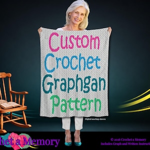 Custom SC Crochet Graph Pattern, Personalized Made-to-Order, Custom Single Crochet Graph Pattern, SC Custom Graph