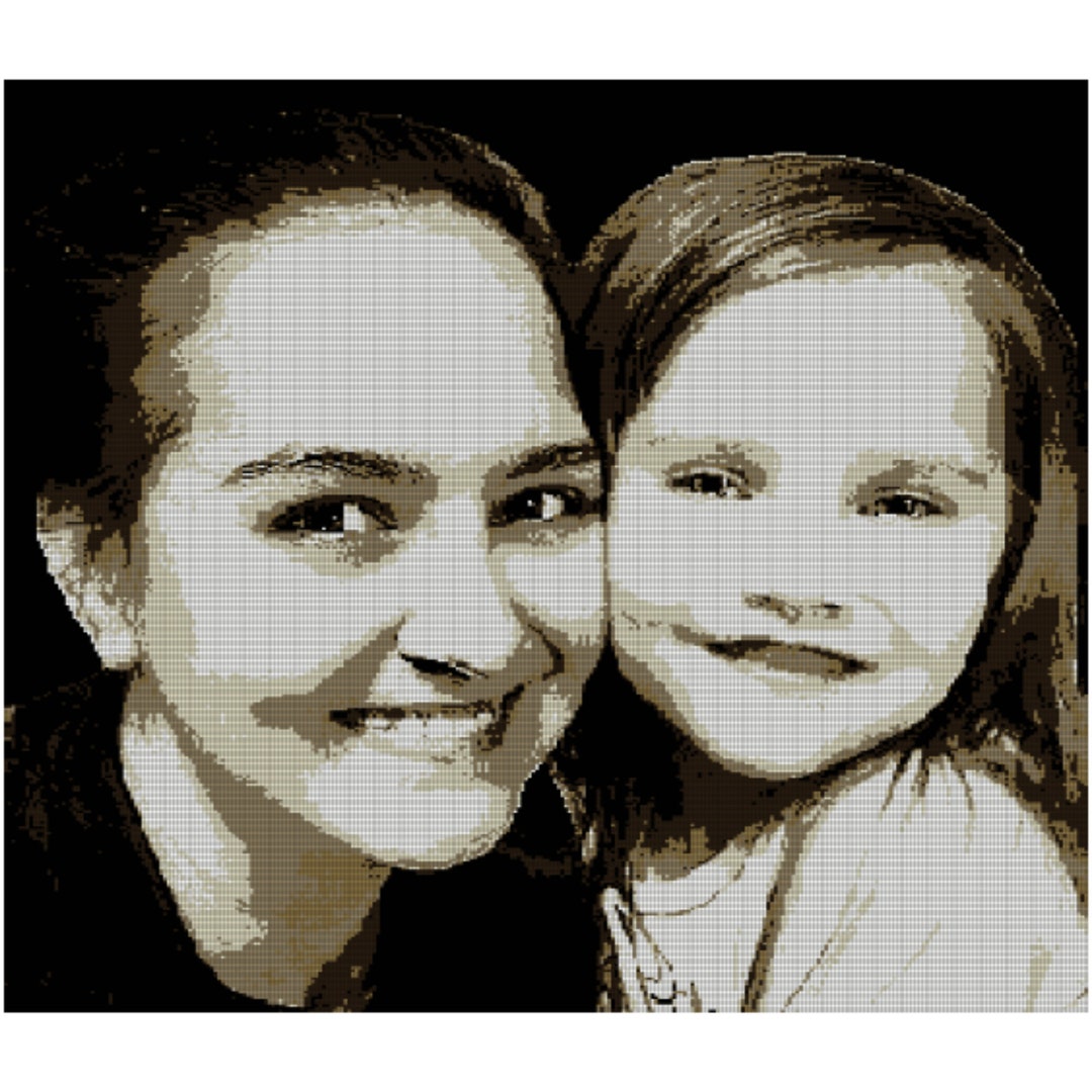 Personalized Crochet Portrait Pattern: Custom Photo Graphgan (written ...