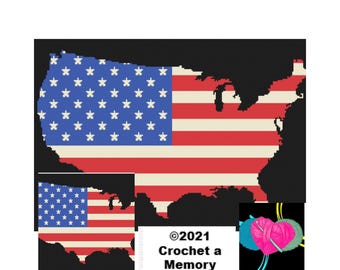 Haakpatroon Amerikaanse vlag: Graphgan Afghaanse plaid (pdf-patroon)