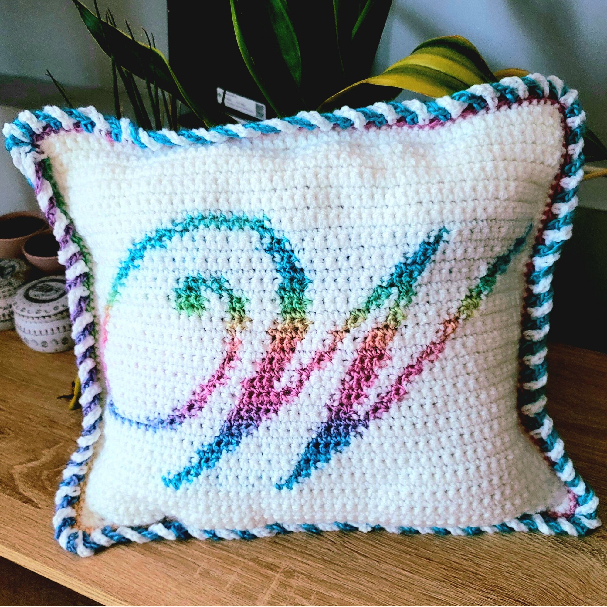 CROCHET MONOGRAM PILLOW Patterns Personalized Alphabet Throw Etsy