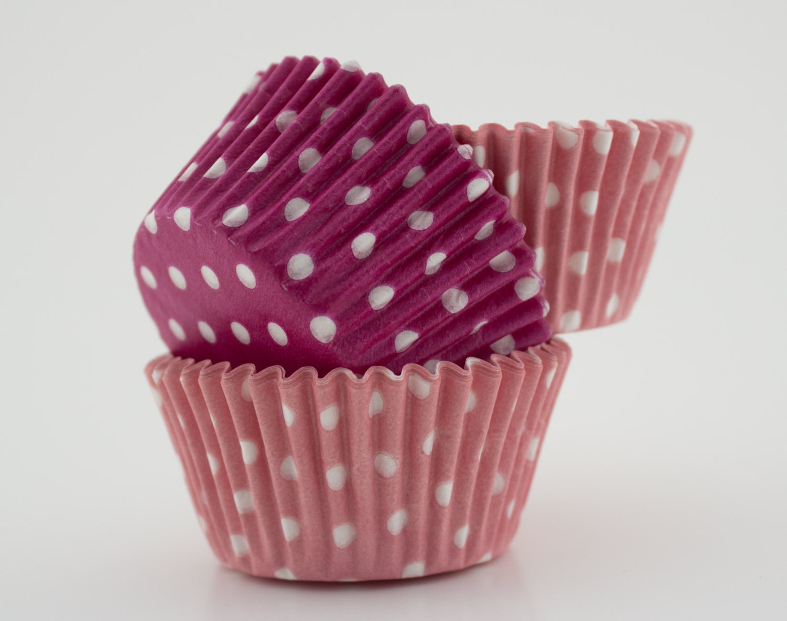Bright Pink Polka Dot Cupcake Liners Etsy
