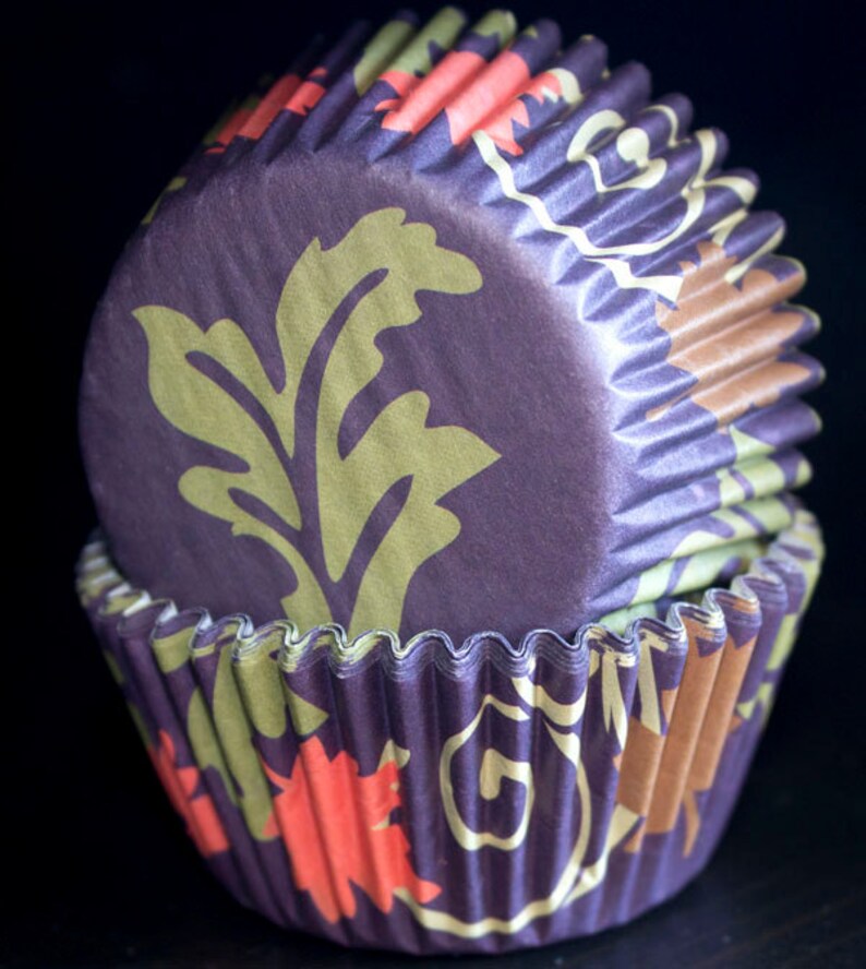 25 Brown and Gold Cupcake Papers Etsy