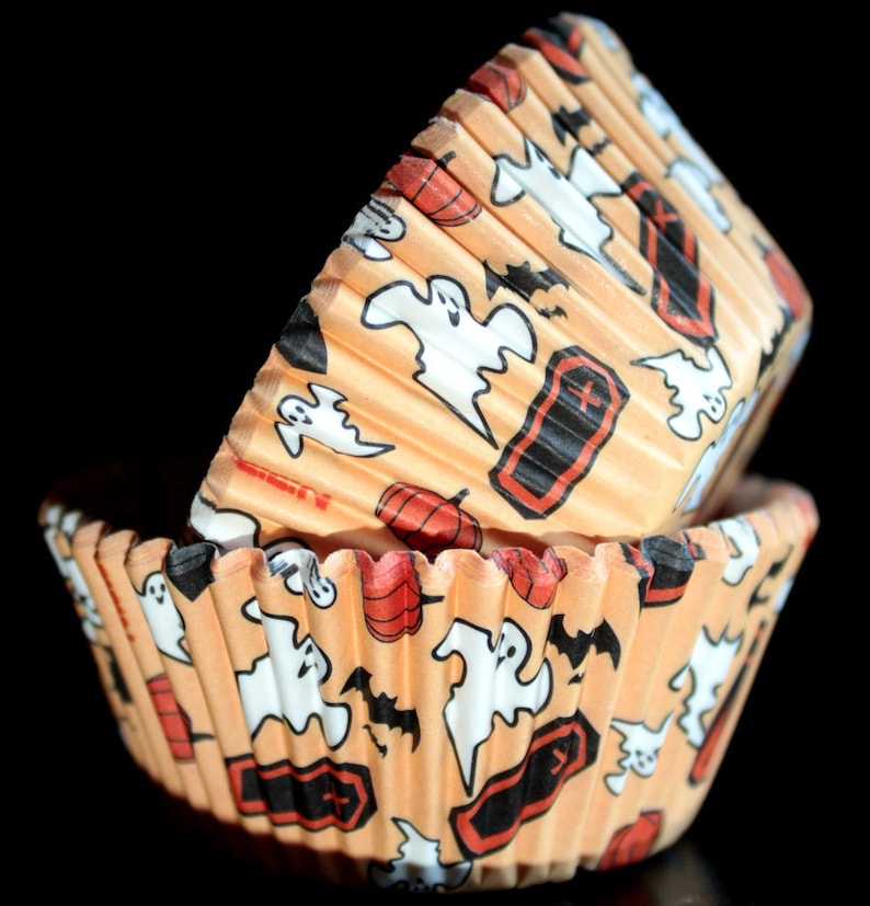 Halloween Ghost Cupcake Liners Etsy
