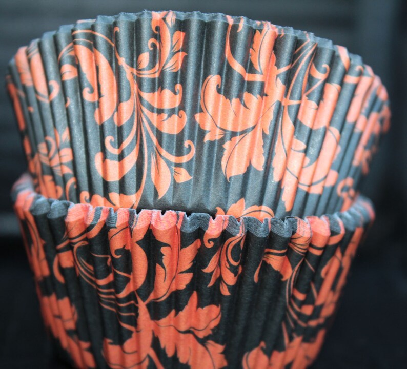 Black and Orange Cupcake Liners Etsy