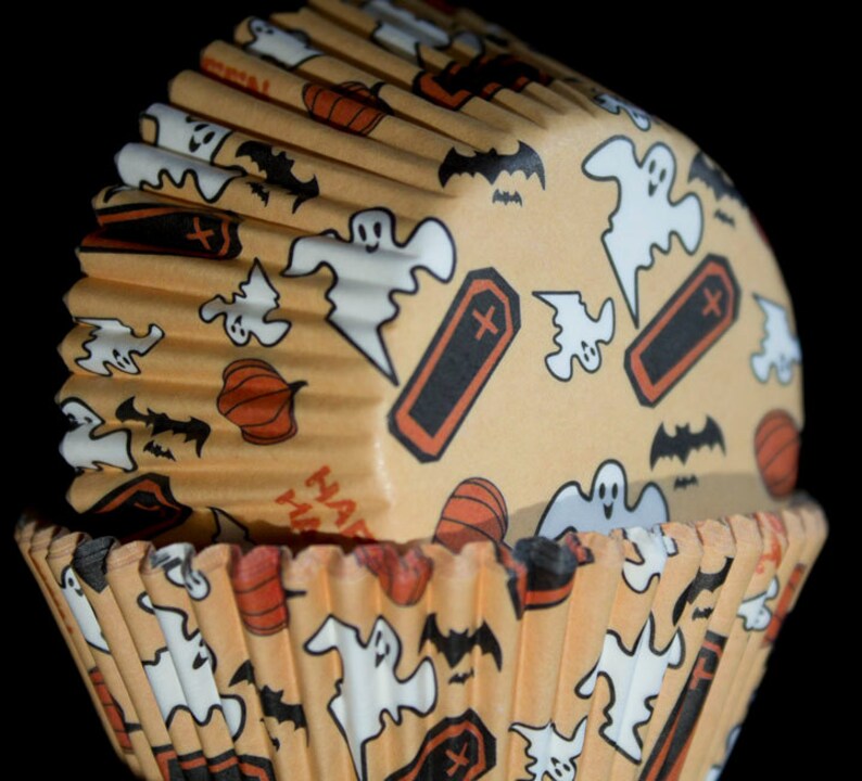 Halloween Ghost Cupcake Liners Etsy