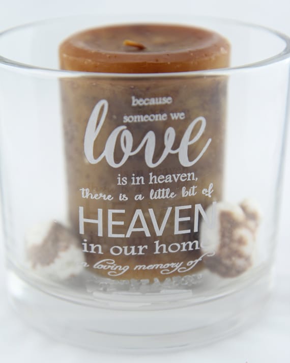 Personalized Memorial Sympathy Candle Holder. Engraved Candle Etsy