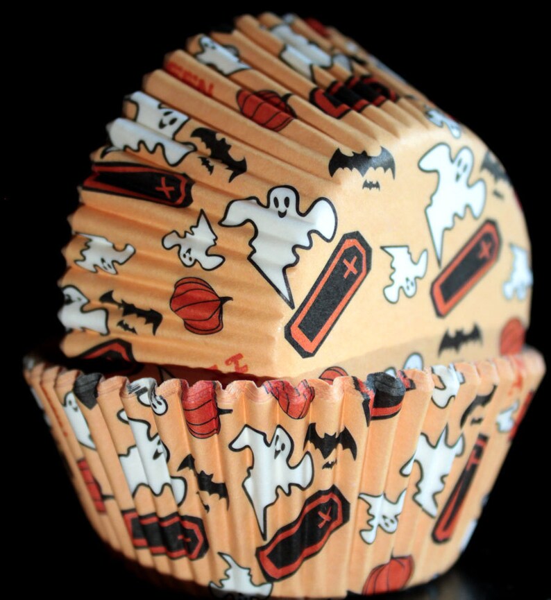 Halloween Ghost Cupcake Liners Etsy
