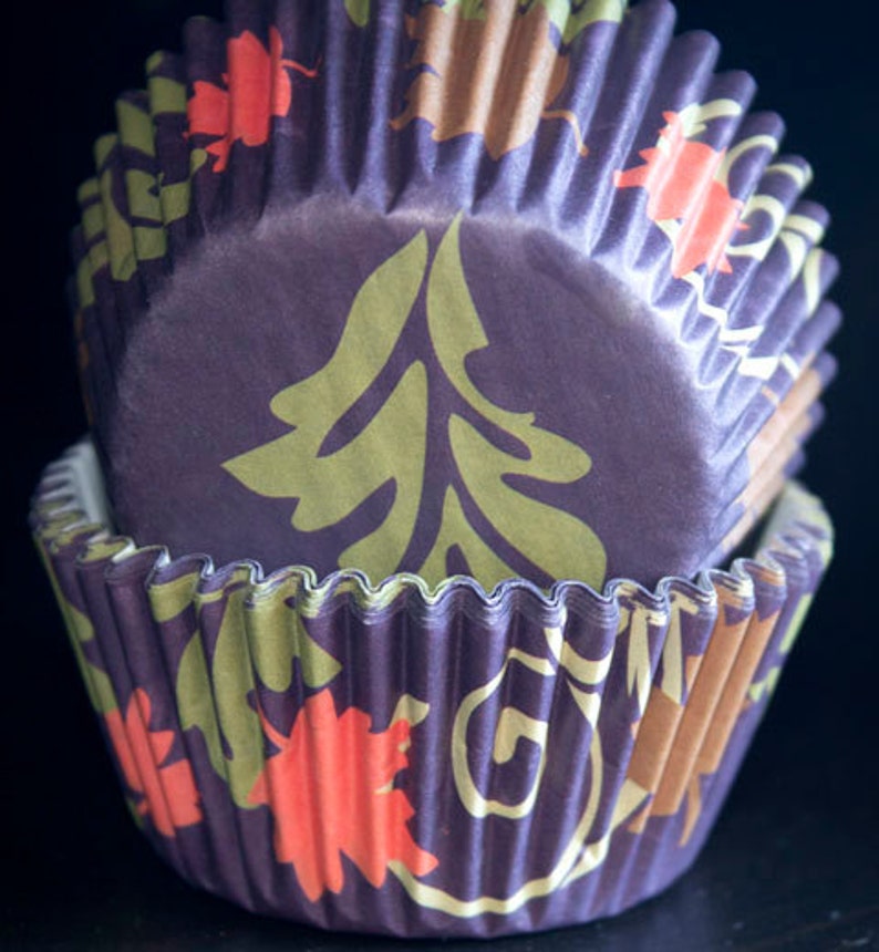 25 Brown and Gold Cupcake Papers Etsy