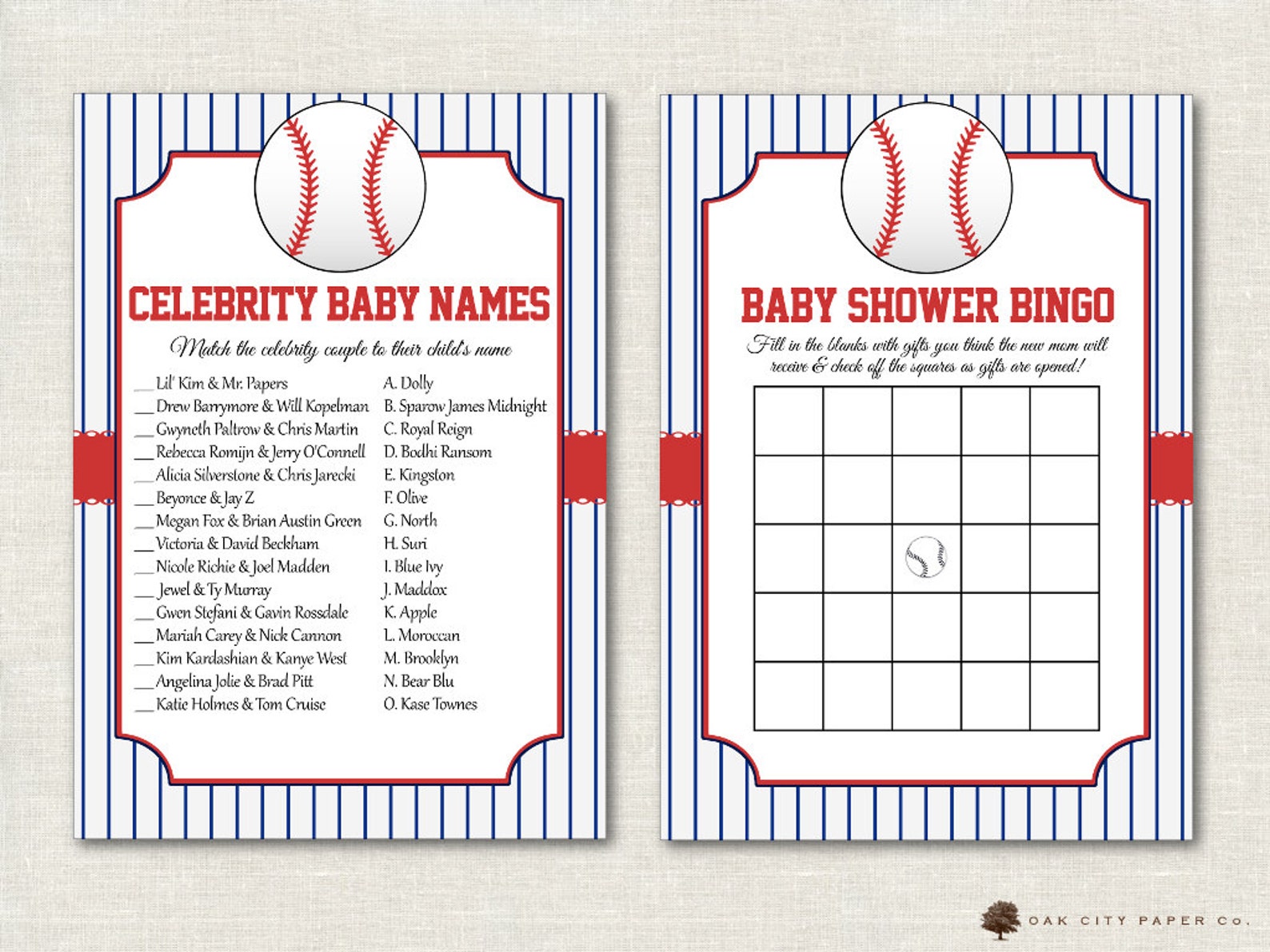 Baseball Baby Shower Games Baseball Shower Games Vintage Etsy