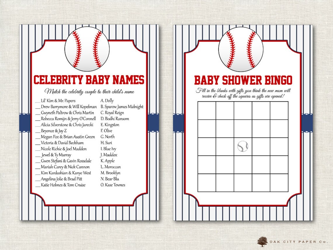 Baseball Baby Shower Games Baseball Shower Games Vintage - Etsy